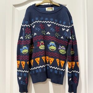 Andy & Evan X TMNT Turtles Jacquard Holiday Sweater sz 7